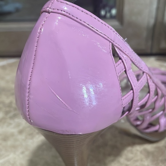 Delicious Mauve open toe high heels size 10 - Picture 6 of 14
